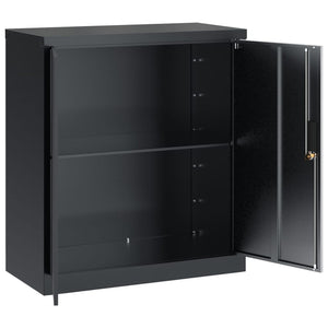 Aktenschrank Anthrazit Stahl 79x40x90 cm