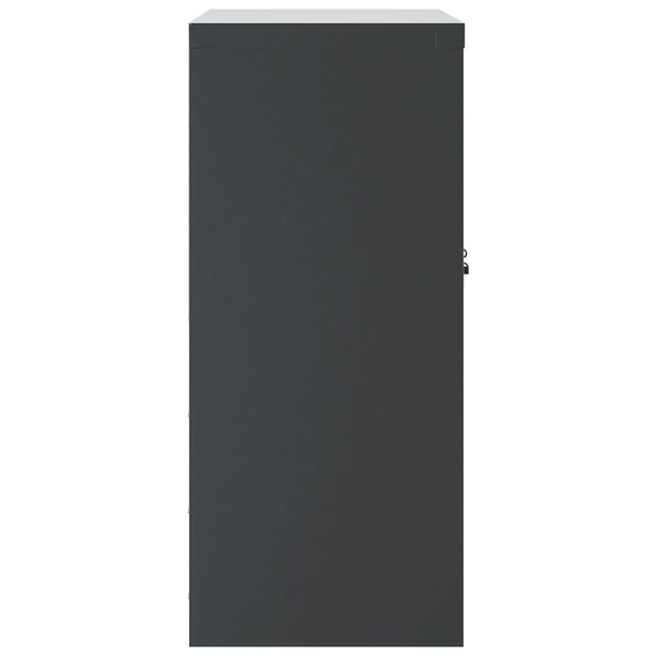 Aktenschrank Anthrazit Stahl 79x40x90 cm