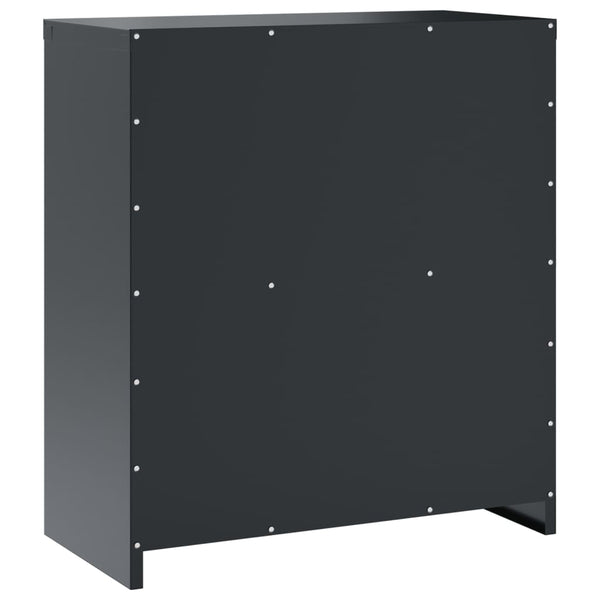 Aktenschrank Anthrazit Stahl 79x40x90 cm