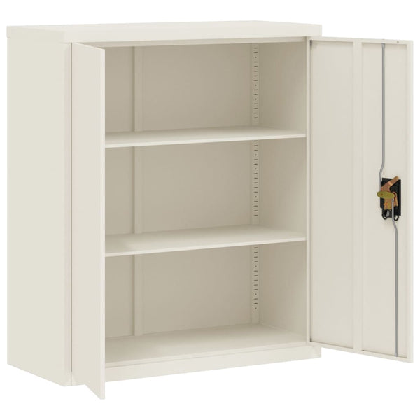 vidaXL Filing Cabinet White 90x40x105 cm Steel