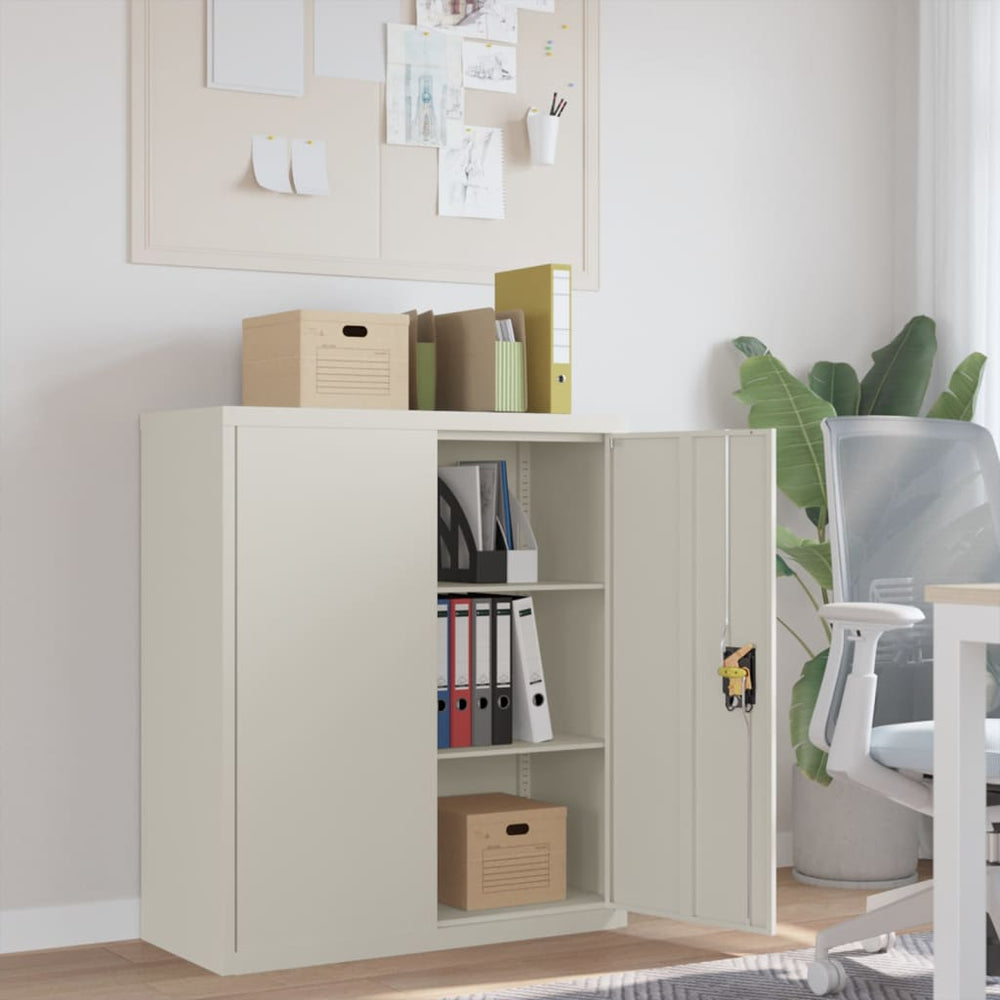 vidaXL Filing Cabinet White 90x40x105 cm Steel