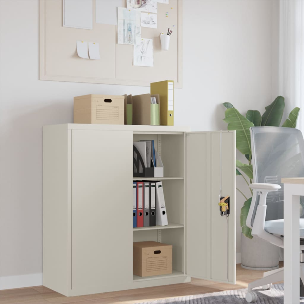vidaXL Filing Cabinet White 90x40x105 cm Steel