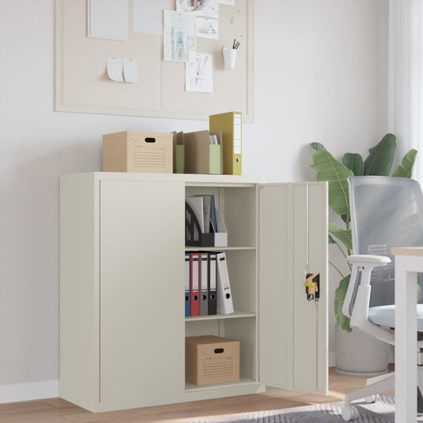 vidaXL Filing Cabinet White 90x40x105 cm Steel