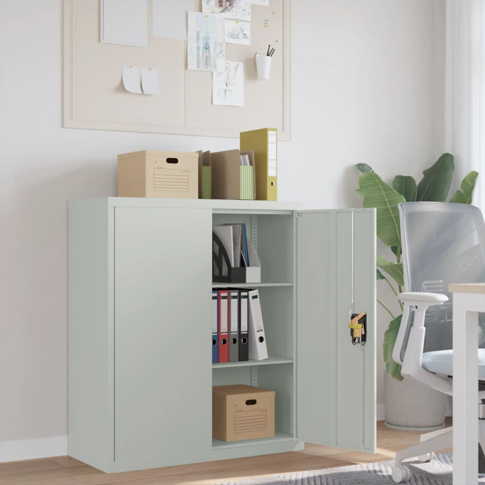 vidaXL Filing Cabinet Light Grey 90x40x105 cm Steel