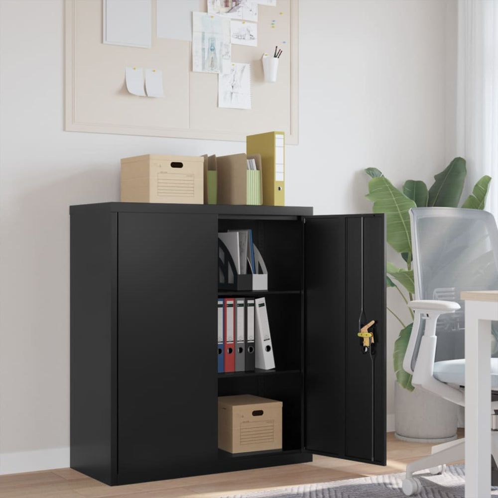 vidaXL Filing Cabinet Black 90x40x105 cm Steel