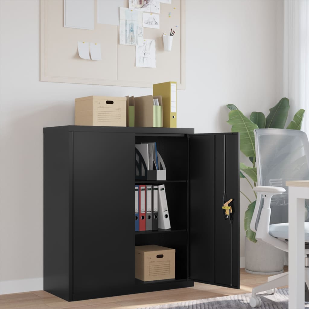 vidaXL Filing Cabinet Black 90x40x105 cm Steel