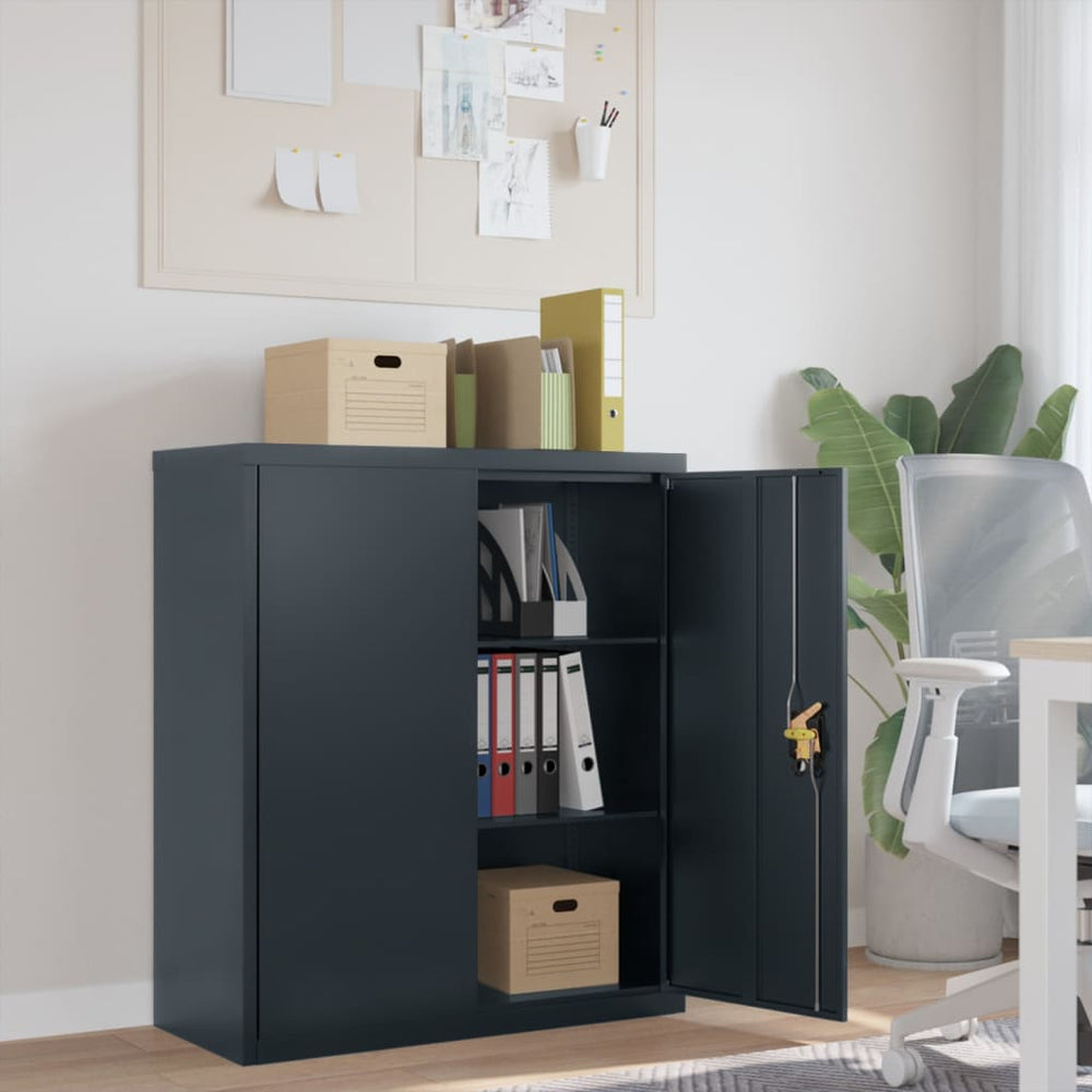 vidaXL Filing Cabinet Anthracite 90x40x105 cm Steel