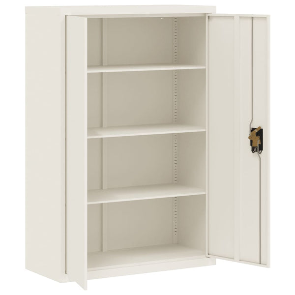vidaXL Filing Cabinet White 90x40x140 cm Steel