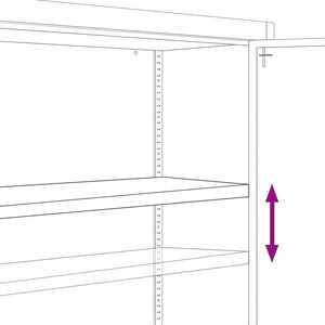 vidaXL Filing Cabinet White 90x40x140 cm Steel