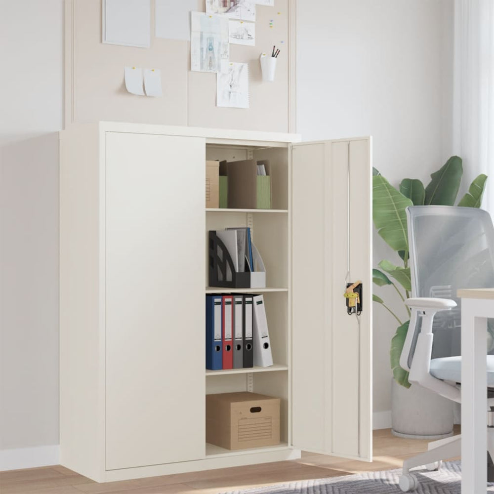 vidaXL Filing Cabinet White 90x40x140 cm Steel