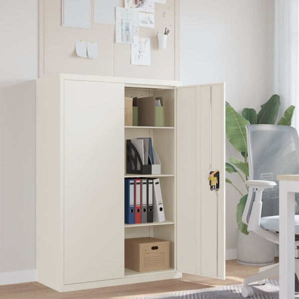vidaXL Filing Cabinet White 90x40x140 cm Steel
