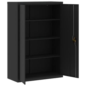 vidaXL Filing Cabinet Black 90x40x140 cm Steel