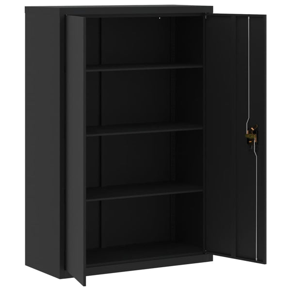 vidaXL Filing Cabinet Black 90x40x140 cm Steel