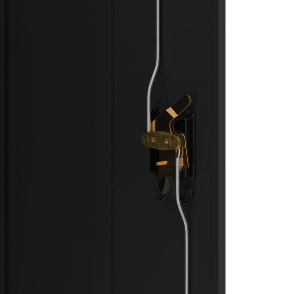 vidaXL Filing Cabinet Black 90x40x140 cm Steel
