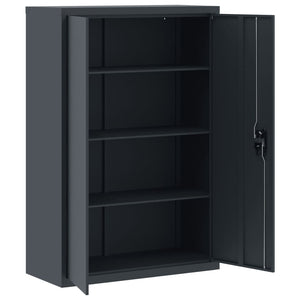 vidaXL Filing Cabinet Anthracite 90x40x140 cm Steel