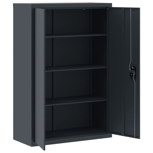 vidaXL Filing Cabinet Anthracite 90x40x140 cm Steel