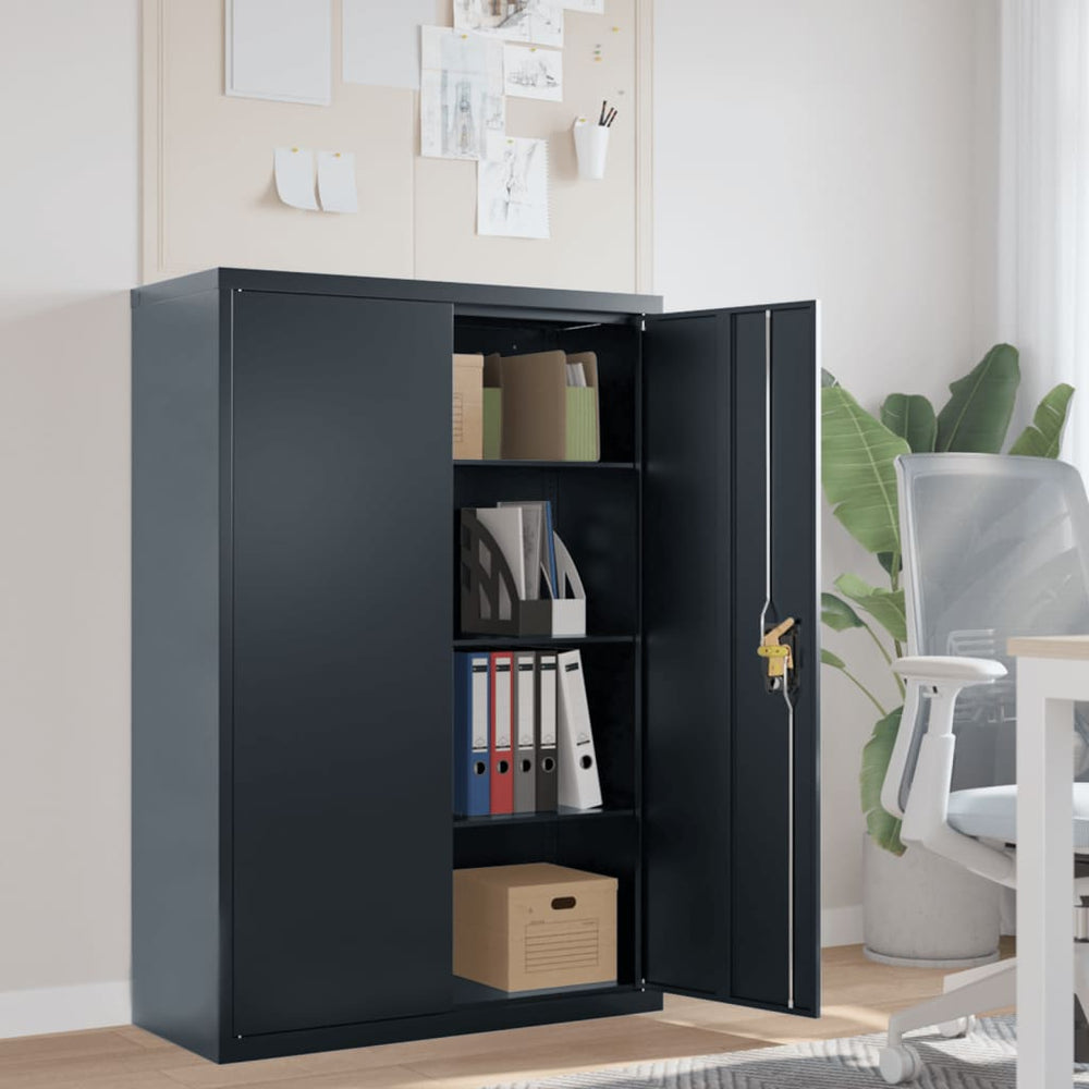 vidaXL Filing Cabinet Anthracite 90x40x140 cm Steel