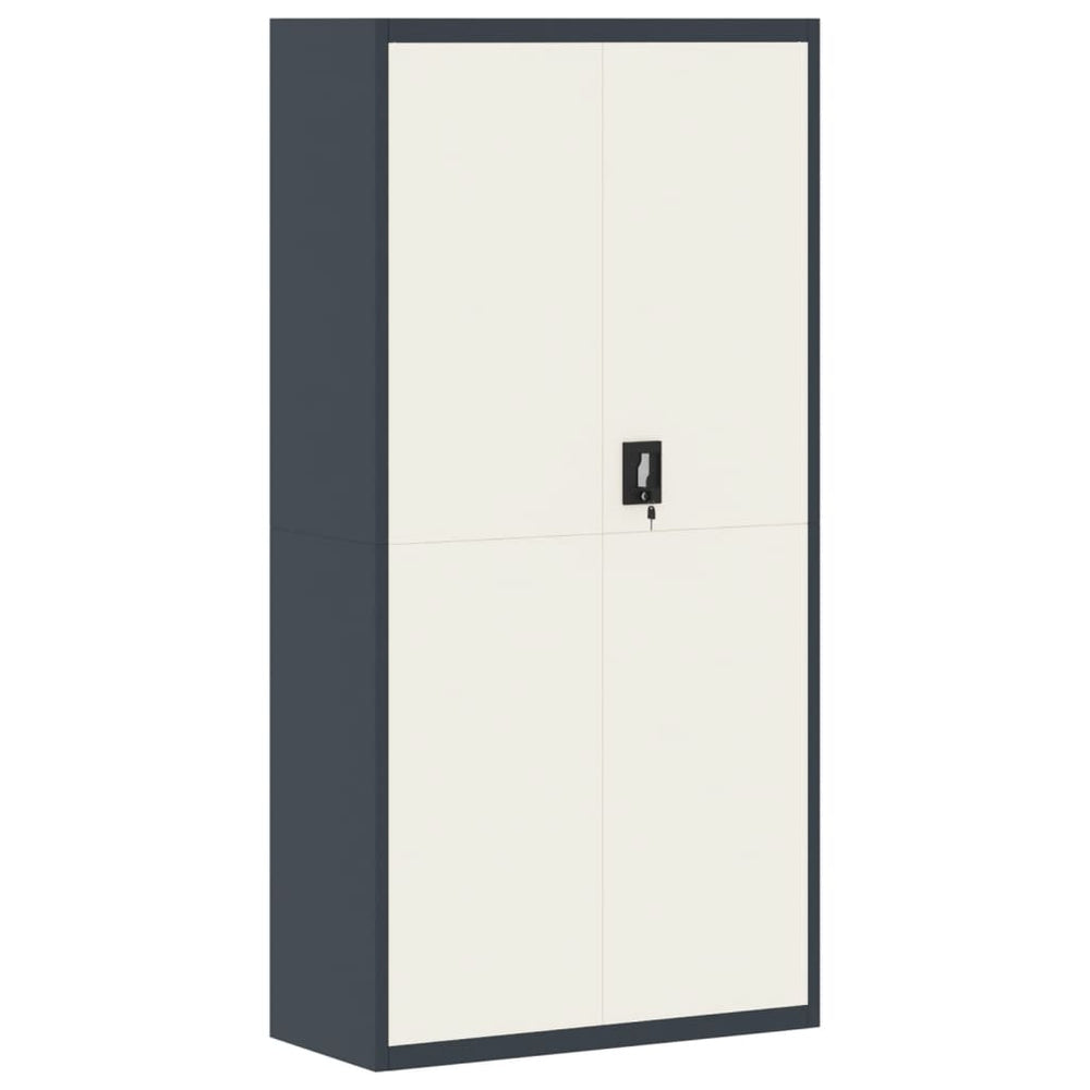 vidaXL Filing Cabinet Anthracite and White 90x40x180 cm Steel