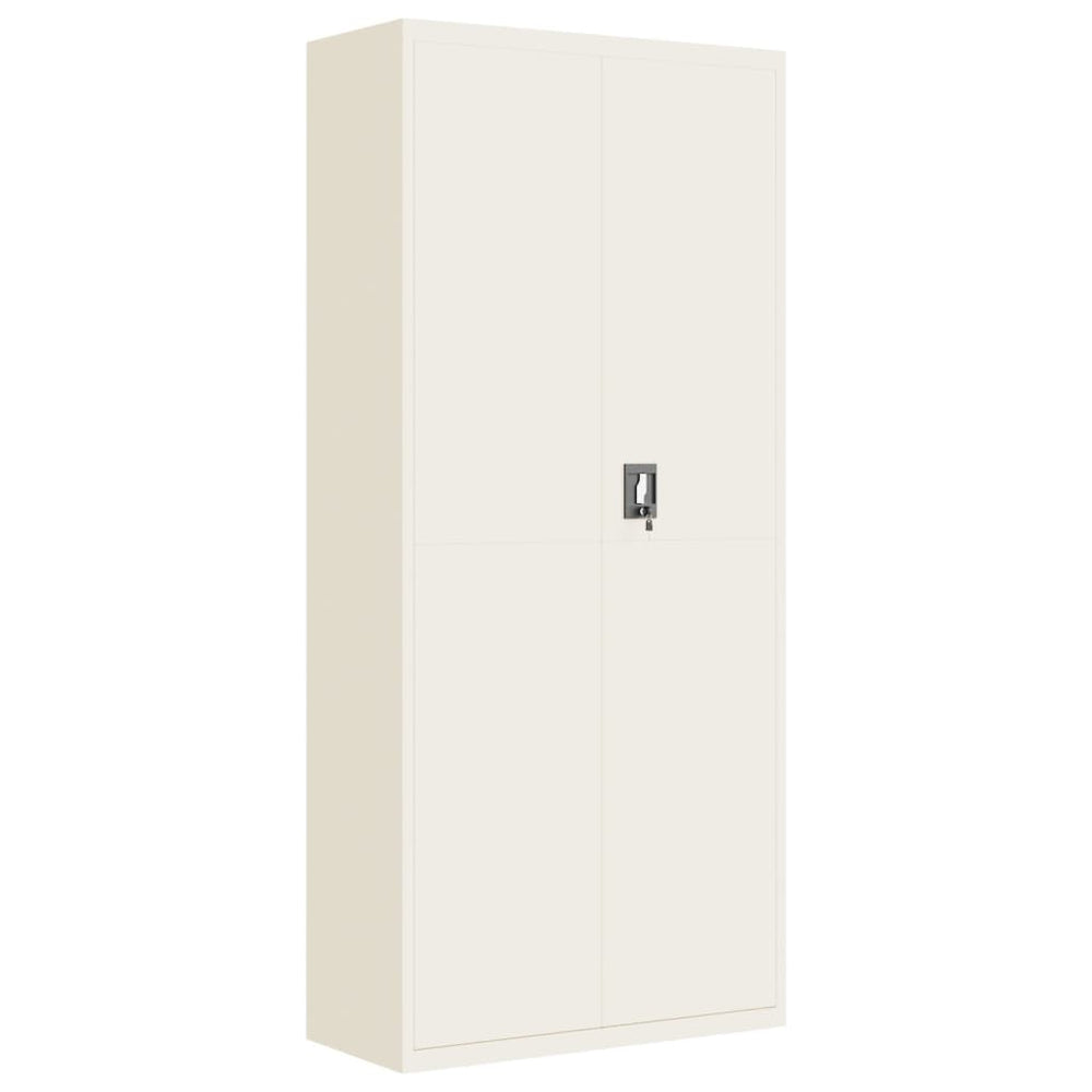 vidaXL Filing Cabinet White 90x40x200 cm Steel