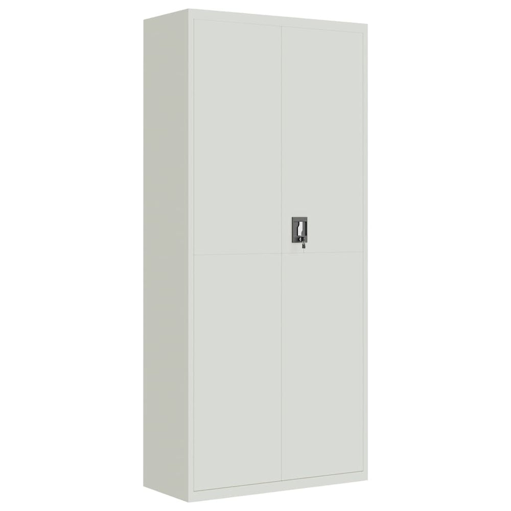 vidaXL Filing Cabinet Light Grey 90x40x200 cm Steel