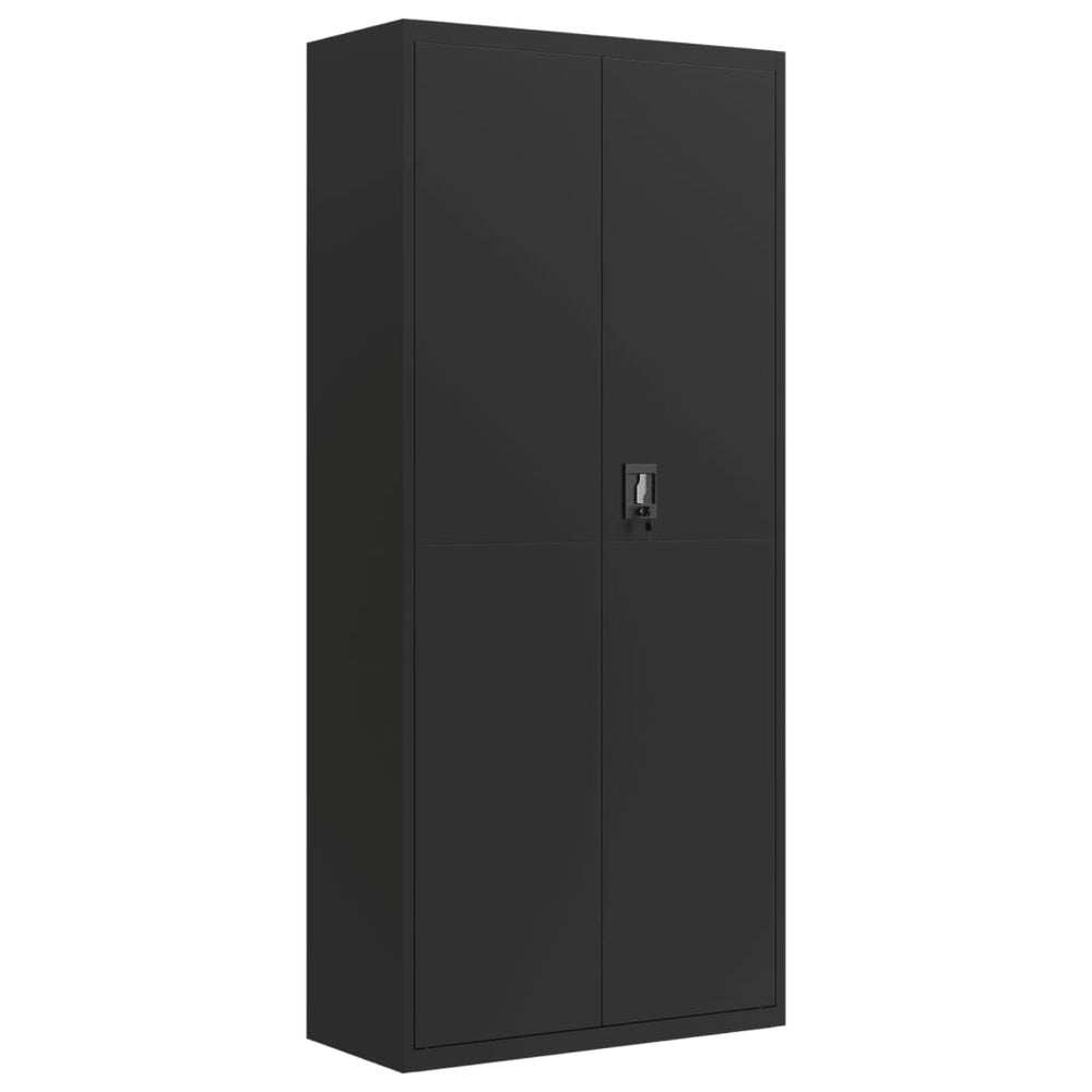 vidaXL Filing Cabinet Black 90x40x200 cm Steel