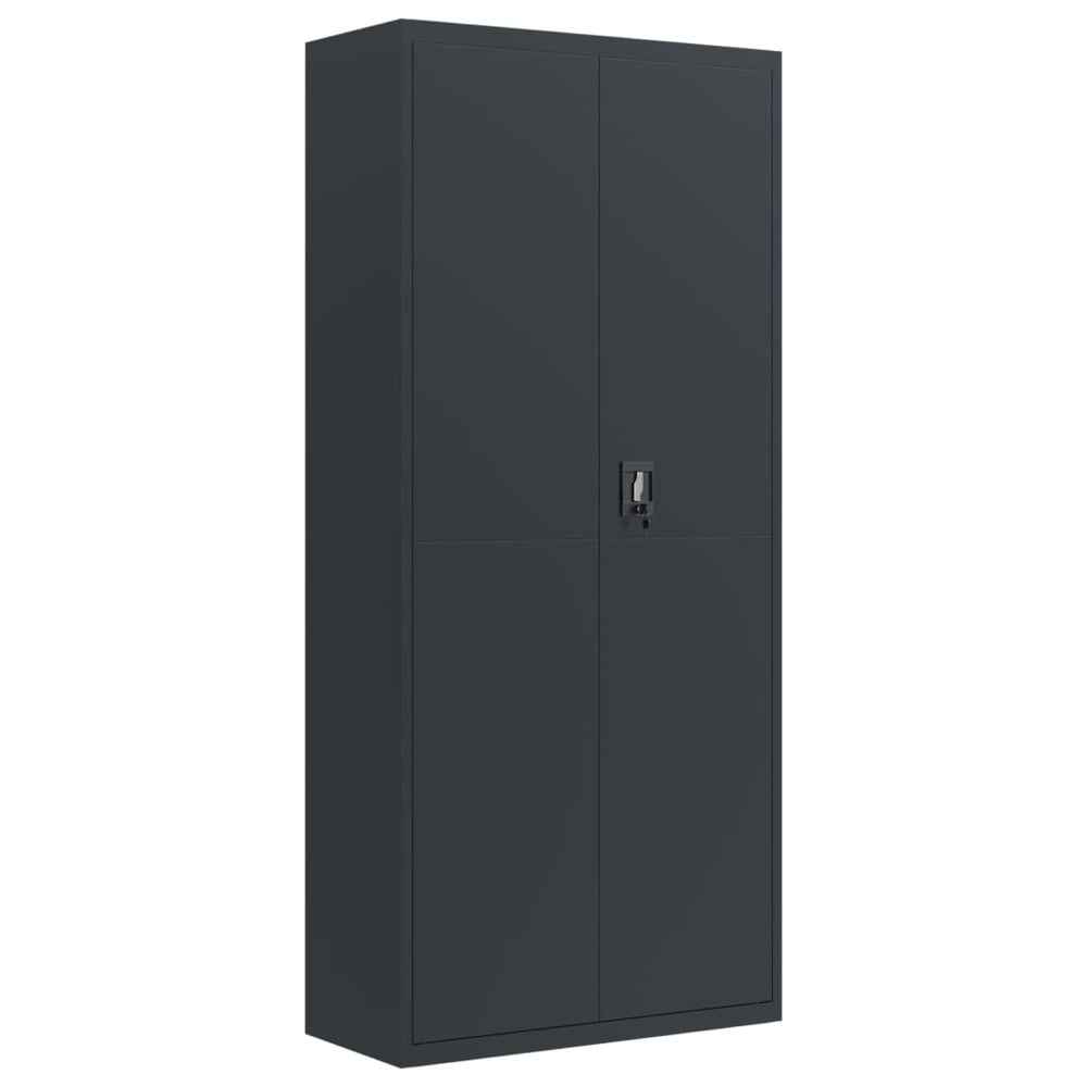 vidaXL Filing Cabinet Anthracite 90x40x200 cm Steel