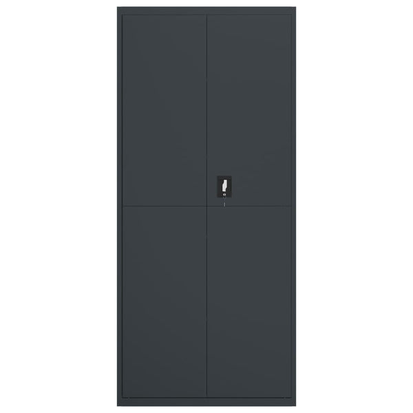 vidaXL Filing Cabinet Anthracite 90x40x200 cm Steel