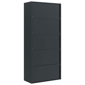 vidaXL Filing Cabinet Anthracite 90x40x200 cm Steel