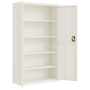 vidaXL Filing Cabinet White 105x40x180 cm Steel