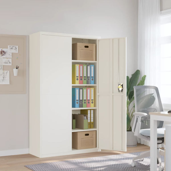 vidaXL Filing Cabinet White 105x40x180 cm Steel