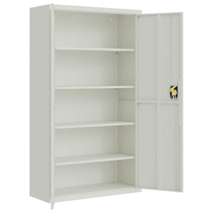 vidaXL Filing Cabinet Light Gray 105x40x180 cm Steel