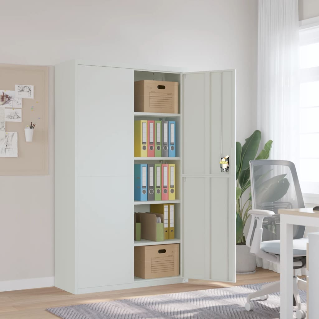 vidaXL Filing Cabinet Light Gray 105x40x180 cm Steel