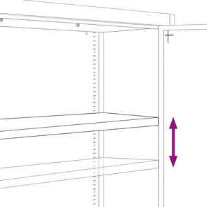 vidaXL Filing Cabinet Black 105x40x180 cm Steel