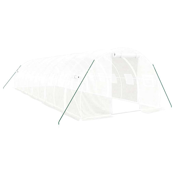 vidaXL Greenhouse with Steel Frame White 30 m² 10x3x2 m