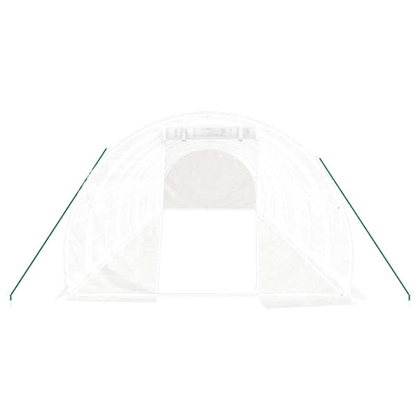 vidaXL Greenhouse with Steel Frame White 30 m² 10x3x2 m