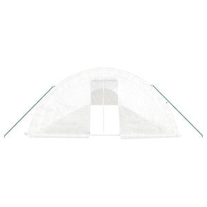 vidaXL Greenhouse with Steel Frame White 110 m² 22x5x2.3 m