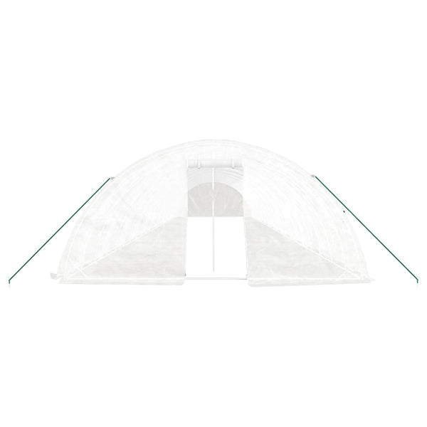 vidaXL Greenhouse with Steel Frame White 110 m² 22x5x2.3 m
