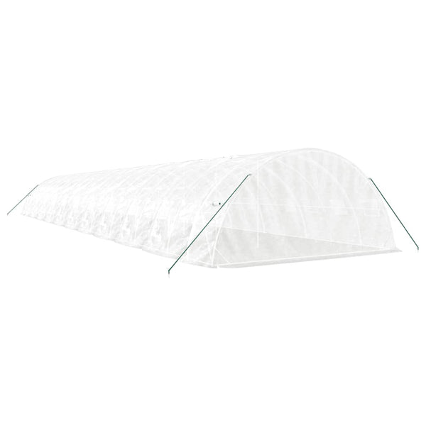 vidaXL Greenhouse with Steel Frame White 110 m² 22x5x2.3 m