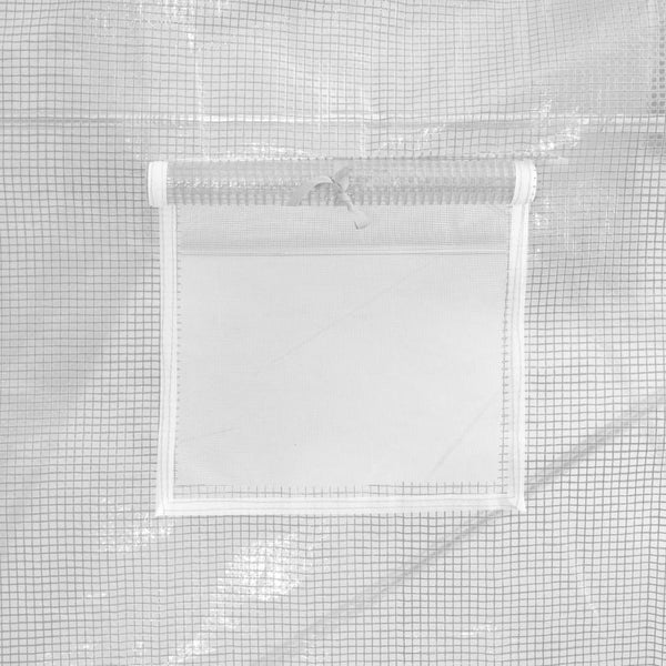 vidaXL Greenhouse with Steel Frame White 110 m² 22x5x2.3 m