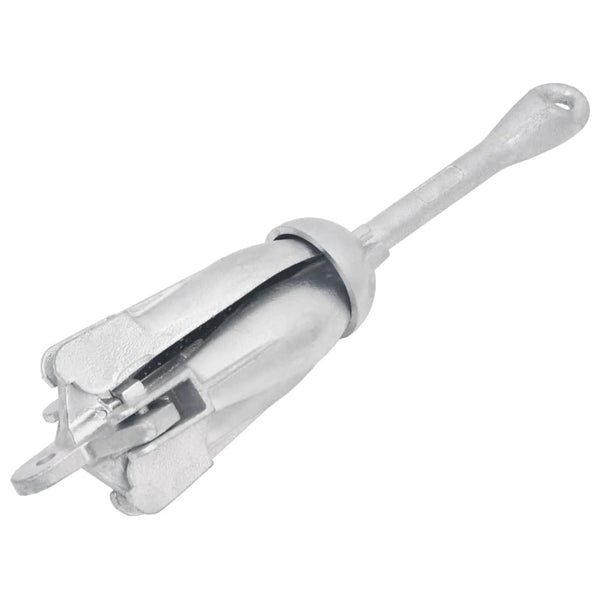vidaXL Folding Anchor Silver 8 kg Hot-dip Galvanized Cast Iron