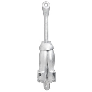 vidaXL Folding Anchor Silver 8 kg Hot-dip Galvanized Cast Iron