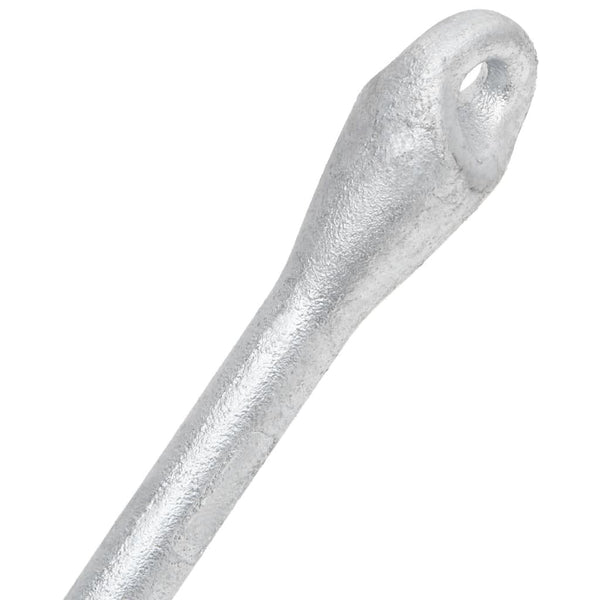 vidaXL Folding Anchor Silver 8 kg Hot-dip Galvanized Cast Iron