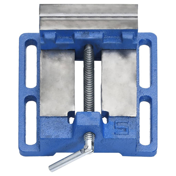 vidaXL Machine Vice Blue 121 mm Cast Iron