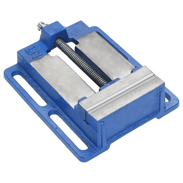 vidaXL Machine Vice Blue 121 mm Cast Iron