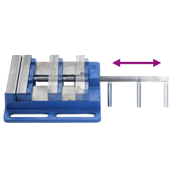 vidaXL Machine Vice Blue 121 mm Cast Iron
