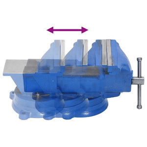vidaXL Bench Vice Blue 150 mm Cast Iron
