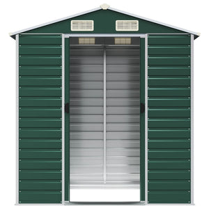 vidaXL Garden Shed Green 191x130x198 cm Galvanized Steel
