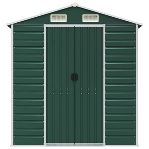 vidaXL Garden Shed Green 191 x 215 x 198 cm Galvanized Steel