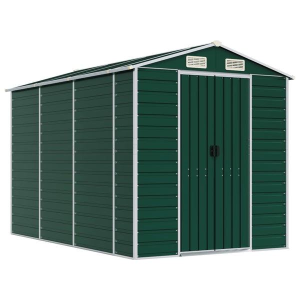 vidaXL Garden Shed Green 191 x 300 x 198 cm Galvanized Steel