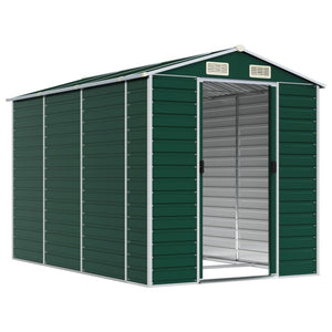 vidaXL Garden Shed Green 191 x 300 x 198 cm Galvanized Steel
